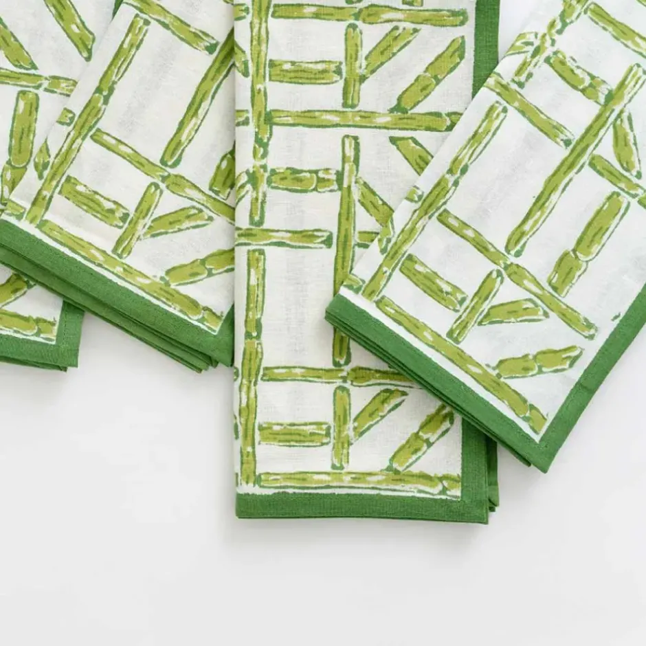 Pomegranate Inc Green Bamboo Napkin | Set of 4^ Napkins