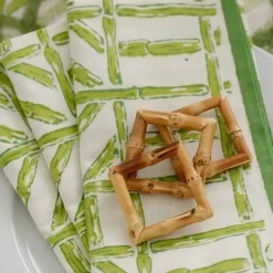 Pomegranate Inc Green Bamboo Napkin | Set of 4^ Napkins