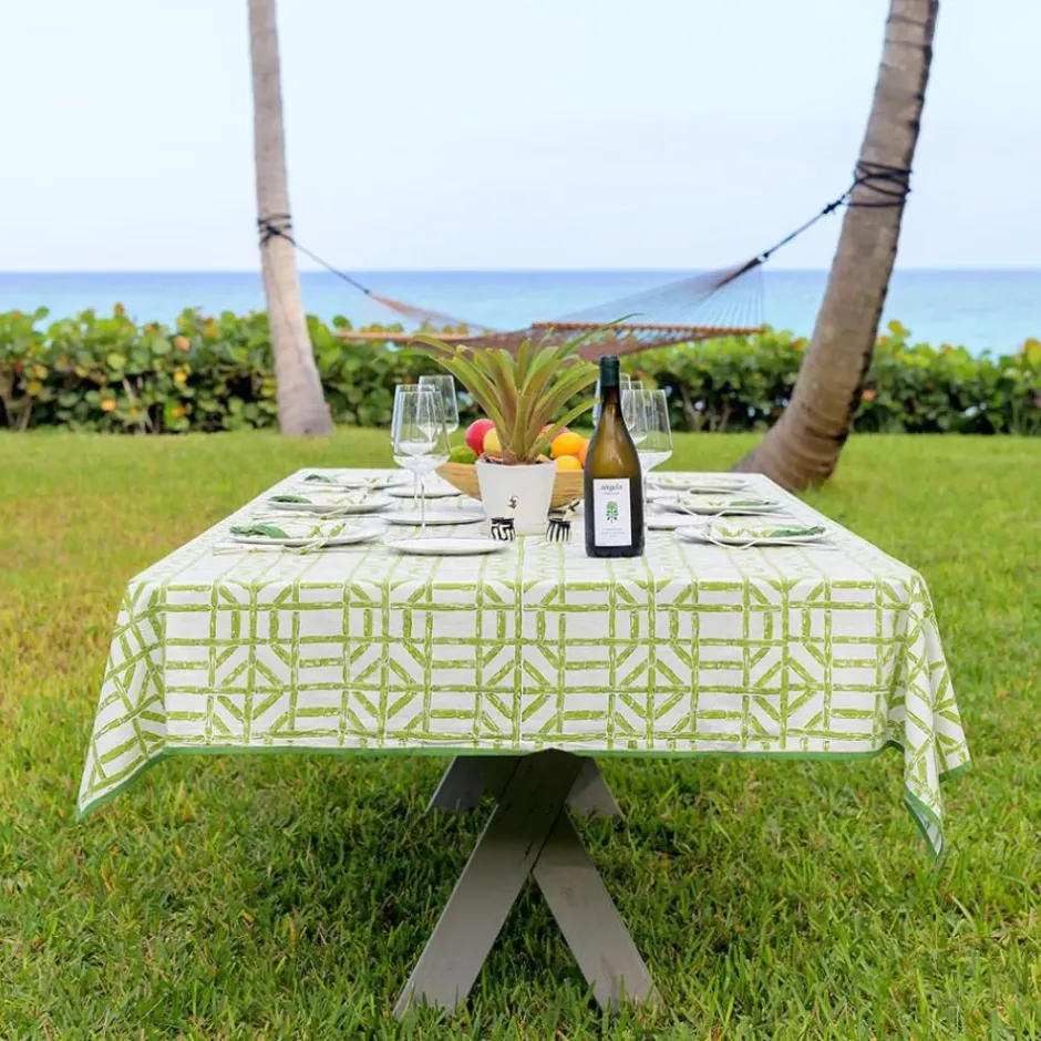 Pomegranate Inc Green Bamboo Tablecloth^ Tablecloths