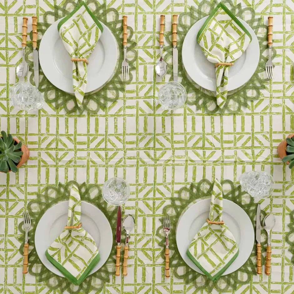 Pomegranate Inc Green Bamboo Tablecloth^ Tablecloths