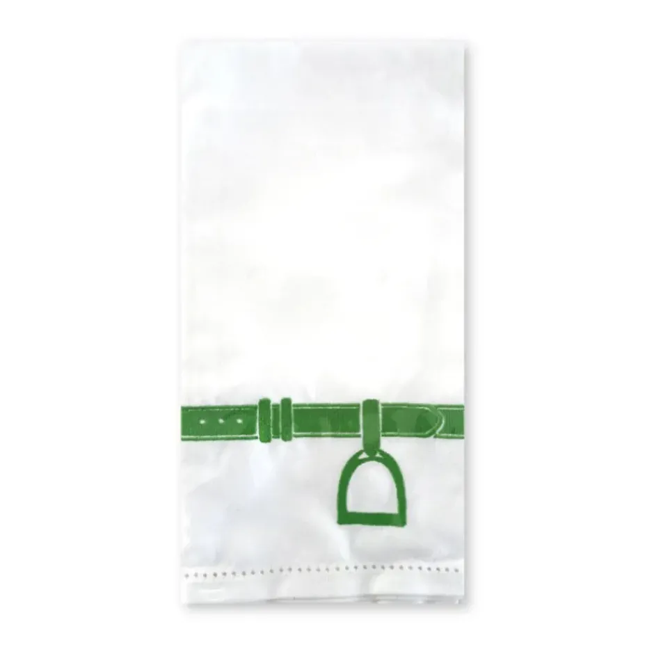 Pomegranate Inc Green Stirrup Tea Towel | Set of 2^ Tea Towels