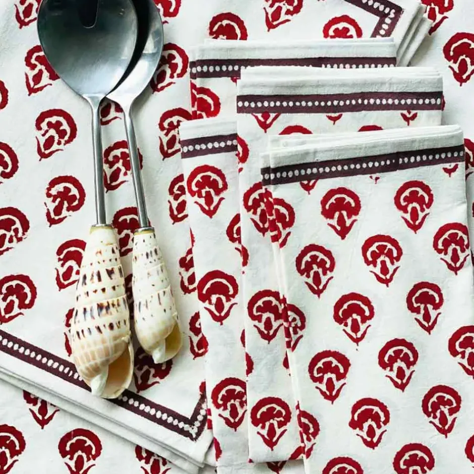 Pomegranate Inc India Hicks Carnations Napkins^ Napkins