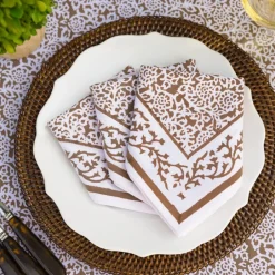 Pomegranate Inc India Hicks Home Antique Brown Rattan Charger | Set of 4^ Rattan, Wicker & Bamboo|Woven Placemats
