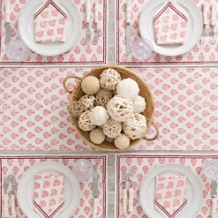 Pomegranate Inc India Hicks Home Carnation Blush Placemat | Set of 4^ Printed Placemats