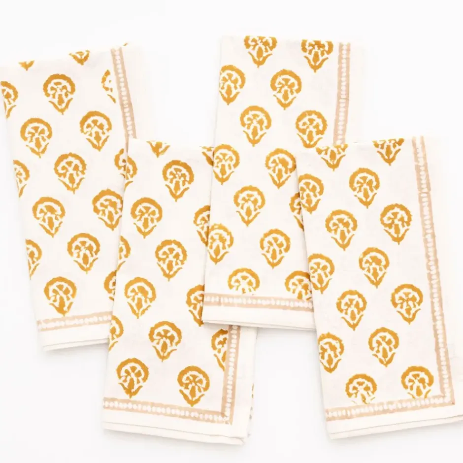 Pomegranate Inc India Hicks Home Carnation Golden Napkin | Set of 4^ Napkins