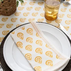 Pomegranate Inc India Hicks Home Carnation Golden Napkin | Set of 4^ Napkins