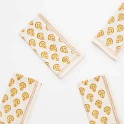 Pomegranate Inc India Hicks Home Carnation Golden Napkin | Set of 4^ Napkins