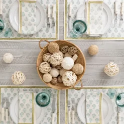 Pomegranate Inc India Hicks Home Carnation Seafoam Placemat | Set of 4^ Printed Placemats