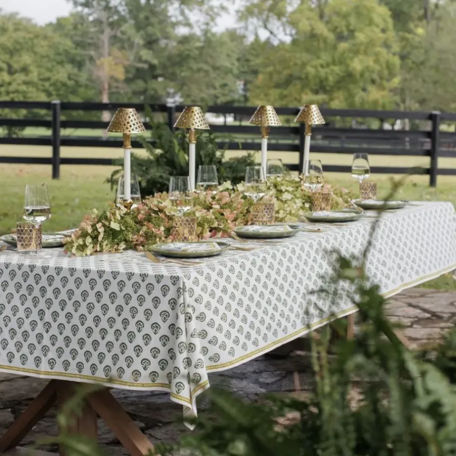 Pomegranate Inc India Hicks Home Carnation Hunter Green Tablecloth^ Tablecloths