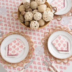Pomegranate Inc India Hicks Home Carnation Blush Tablecloth^ Tablecloths