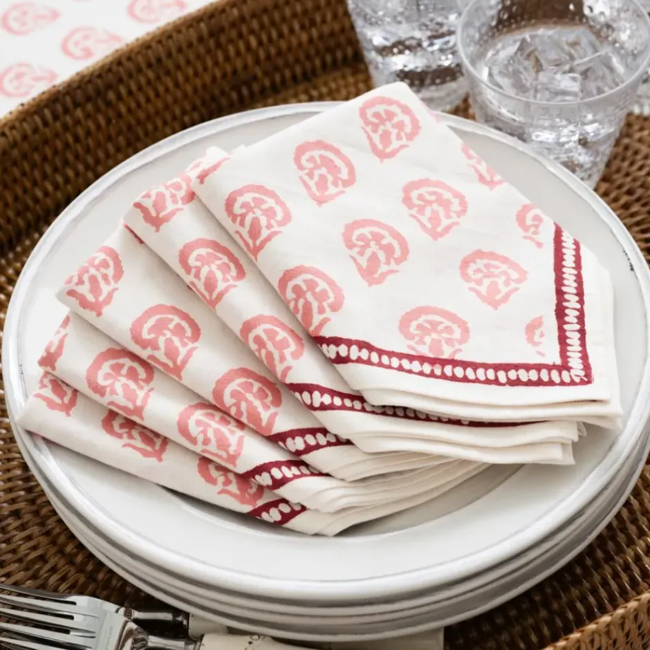 Pomegranate Inc India Hicks Home Carnation Blush Napkin | Set of 4^ Napkins