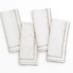 Pomegranate Inc India Hicks Home Chevron Napkins | Set of 4^ Napkins