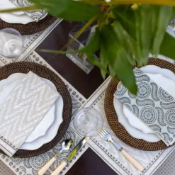 Pomegranate Inc India Hicks Home Chevron Napkins | Set of 4^ Napkins