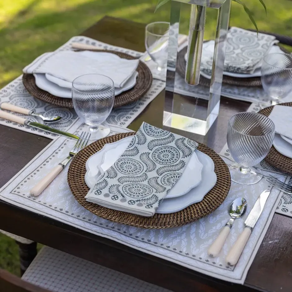 Pomegranate Inc India Hicks Home Chevron Placemats | Set of 4^ Printed Placemats