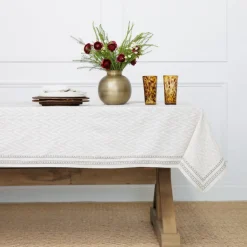Pomegranate Inc India Hicks Home Chevron Tablecloth^ Tablecloths