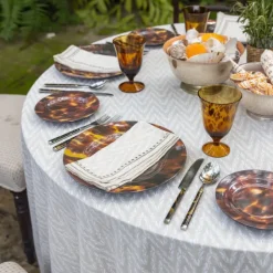 Pomegranate Inc India Hicks Home Chevron Tablecloth^ Tablecloths