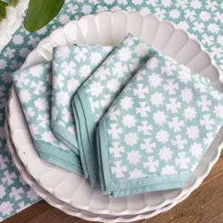 Pomegranate Inc India Hicks Home Cuban Cross Palladian Blue Napkins^ Napkins