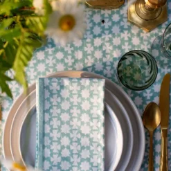 Pomegranate Inc India Hicks Home Cuban Cross Palladian Blue Napkins^ Napkins
