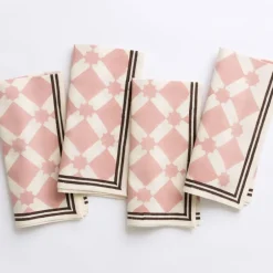 Pomegranate Inc India Hicks Home Latticework Blush Napkin | Set of 4^ Napkins
