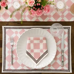Pomegranate Inc India Hicks Home Latticework Blush Placemat | Set of 4^ Printed Placemats