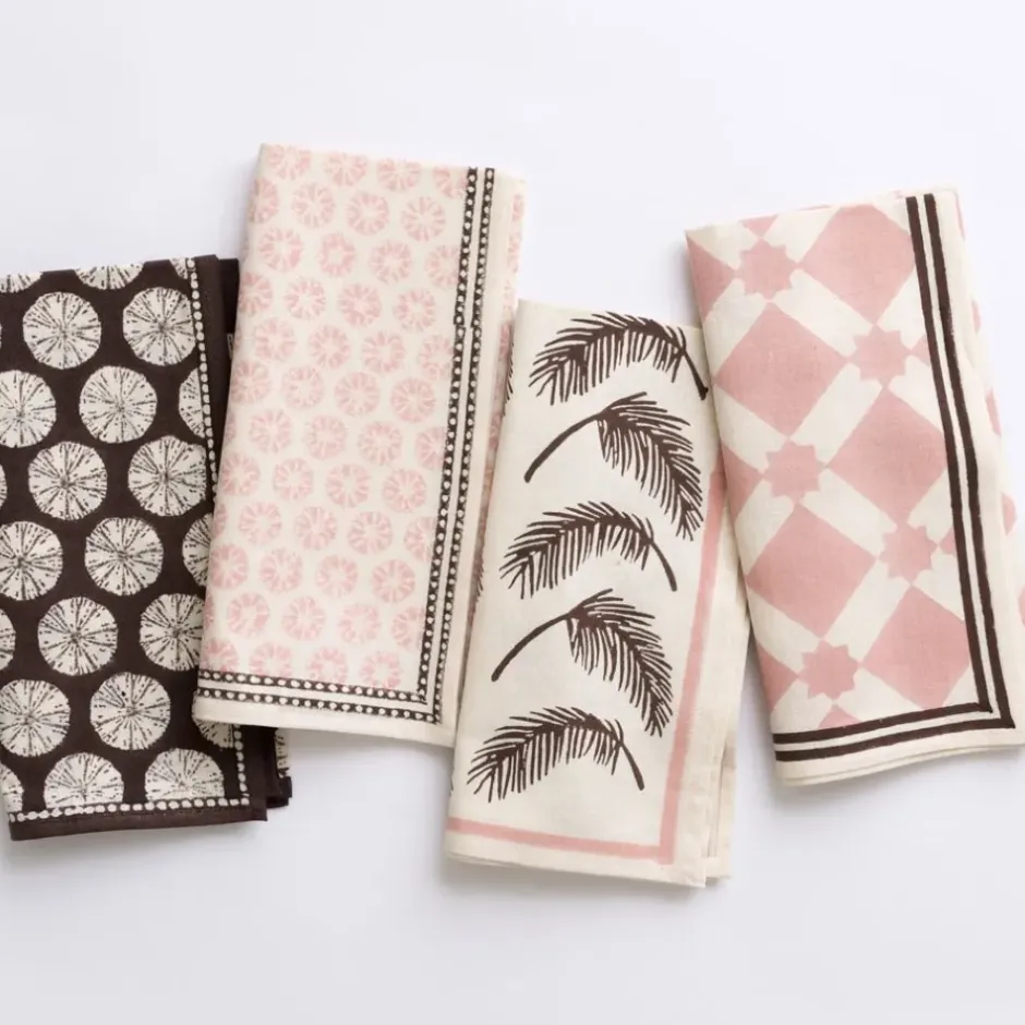 Pomegranate Inc India Hicks Home Love Story Mixed Napkin | Set of 4^ Napkins