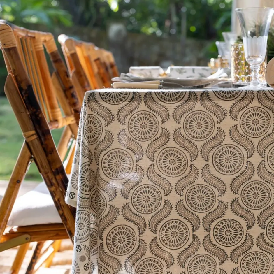 Pomegranate Inc India Hicks Home Medals & Mustaches Tablecloth^ Tablecloths