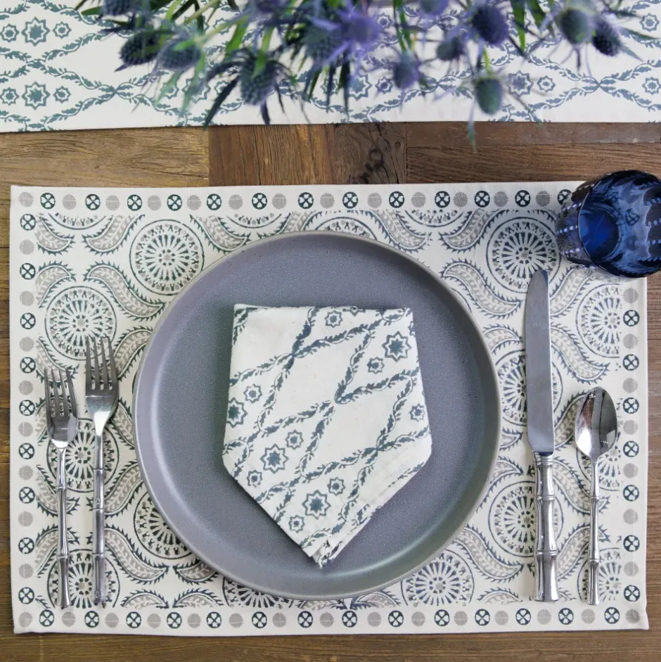 Pomegranate Inc India Hicks Home Medals & Mustaches Placemats | Set of 4^ Printed Placemats