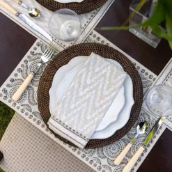 Pomegranate Inc India Hicks Home Medals & Mustaches Placemats | Set of 4^ Printed Placemats