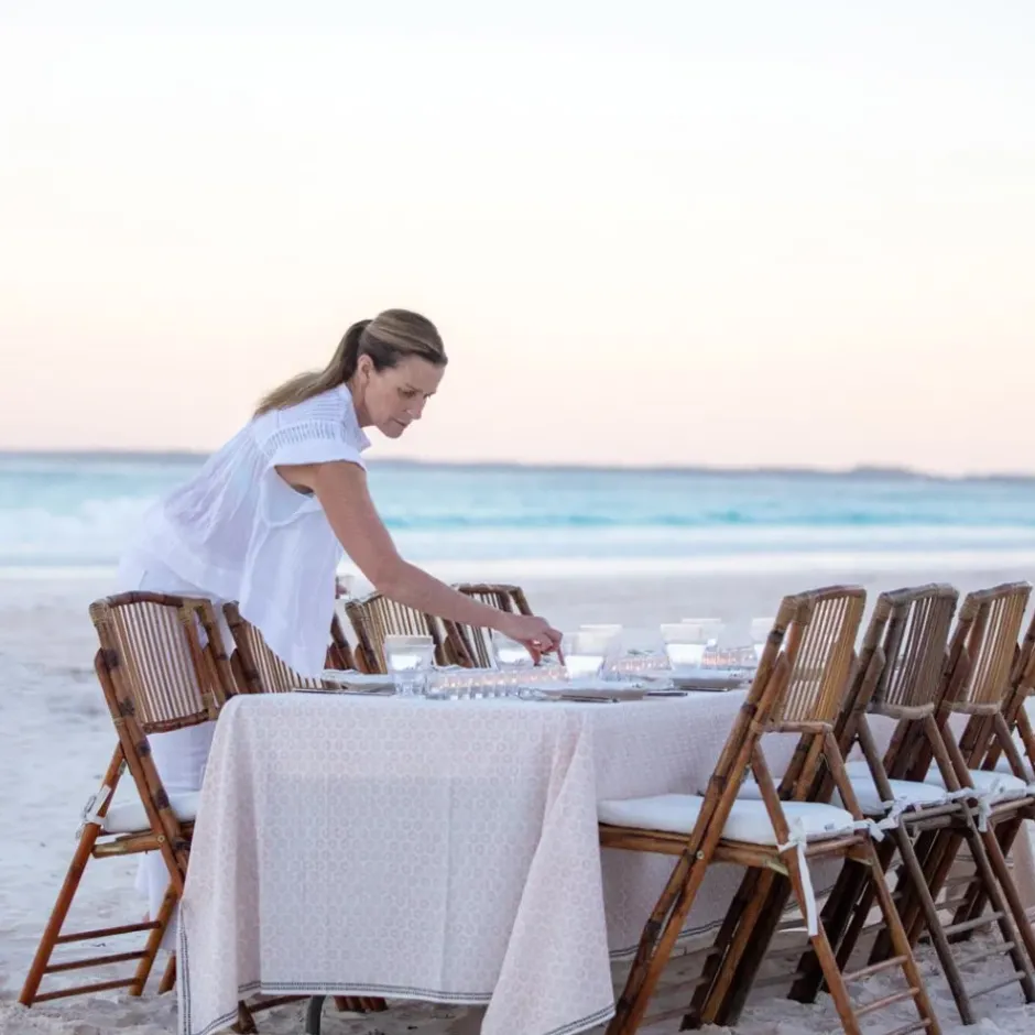 Pomegranate Inc India Hicks Home Mini Sea Biscuit Blush Tablecloth^ Tablecloths