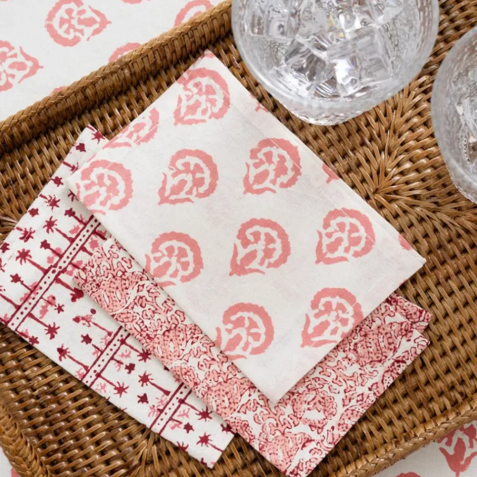 Pomegranate Inc India Hicks Home Multi Blush Cocktail Napkin | Set of 6^ Cocktail Napkins