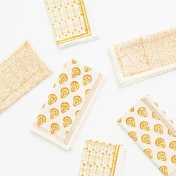 Pomegranate Inc India Hicks Home Multi Golden Napkins | Set of 6^ Napkins