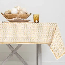 Pomegranate Inc India Hicks Home Palm Avenue Golden Tablecloth^ Tablecloths