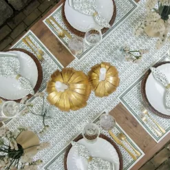 Pomegranate Inc India Hicks Home Palm Avenue Hunter Green Placemat | Set of 4^ Printed Placemats