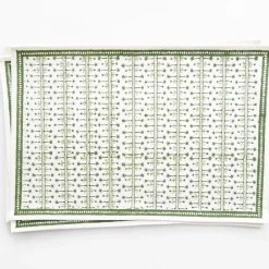 Pomegranate Inc India Hicks Home Palm Avenue Hunter Green Placemat | Set of 4^ Printed Placemats