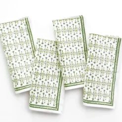 Pomegranate Inc India Hicks Home Palm Avenue Hunter Green Napkin | Set of 4^ Napkins