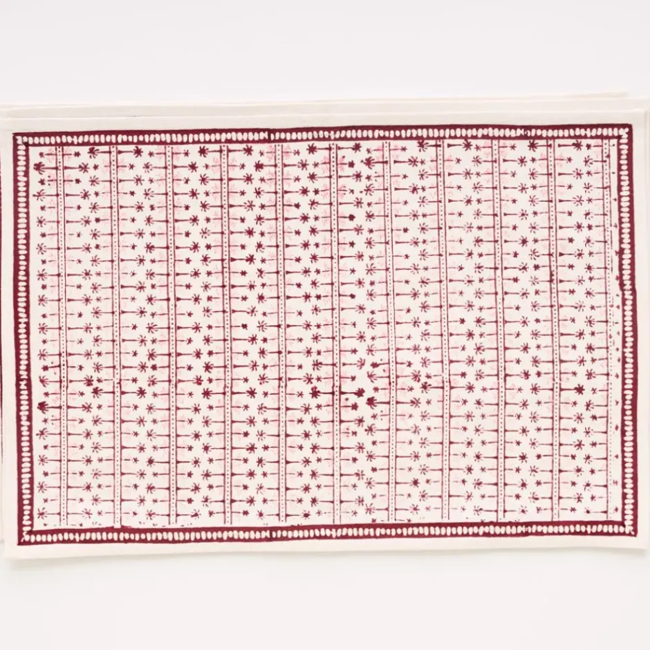 Pomegranate Inc India Hicks Home Palm Avenue Blush Placemat | Set of 4^ Printed Placemats