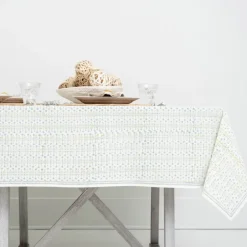 Pomegranate Inc India Hicks Home Palm Avenue Seafoam Tablecloth^ Tablecloths