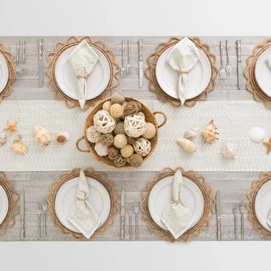 Pomegranate Inc India Hicks Home Palm Avenue Seafoam Table Runner^ Table Runners