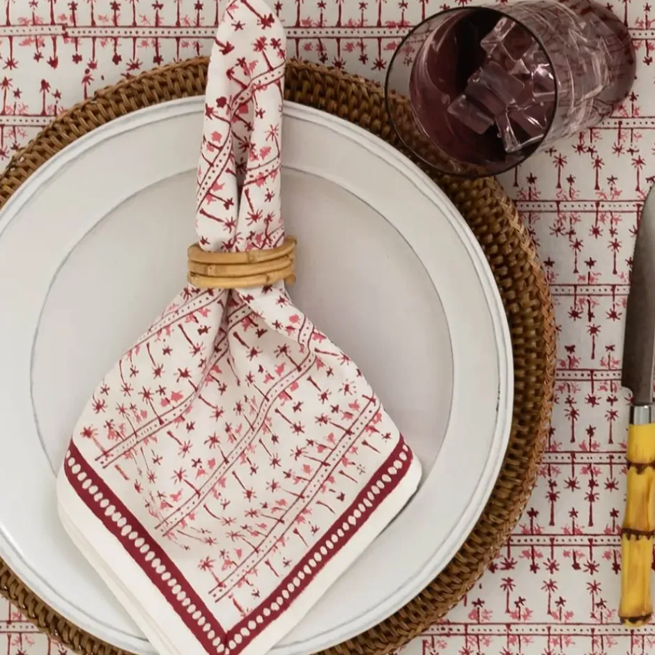 Pomegranate Inc India Hicks Home Palm Avenue Blush Napkin | Set of 4^ Napkins
