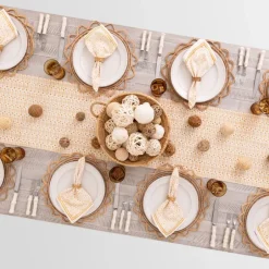 Pomegranate Inc India Hicks Home Palm Avenue Golden Table Runner^ Table Runners