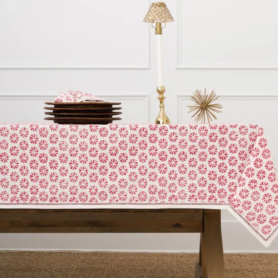 Pomegranate Inc India Hicks Home Sea Biscuit Red Tablecloth^ Tablecloths