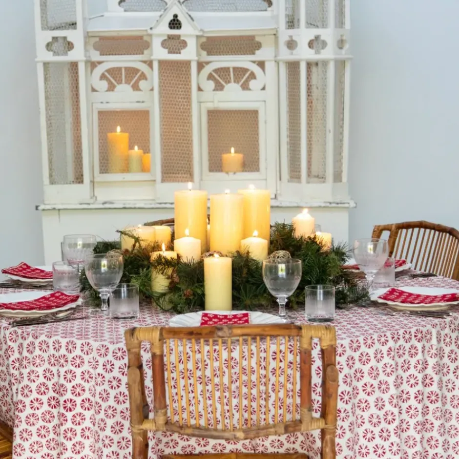 Pomegranate Inc India Hicks Home Sea Biscuit Red Tablecloth^ Tablecloths