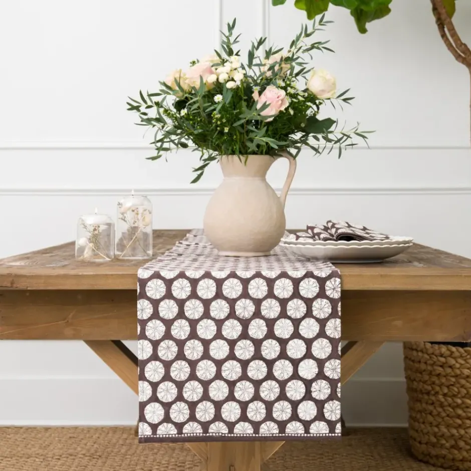 Pomegranate Inc India Hicks Home Sea Biscuit Chocolate Table Runner^ Table Runners