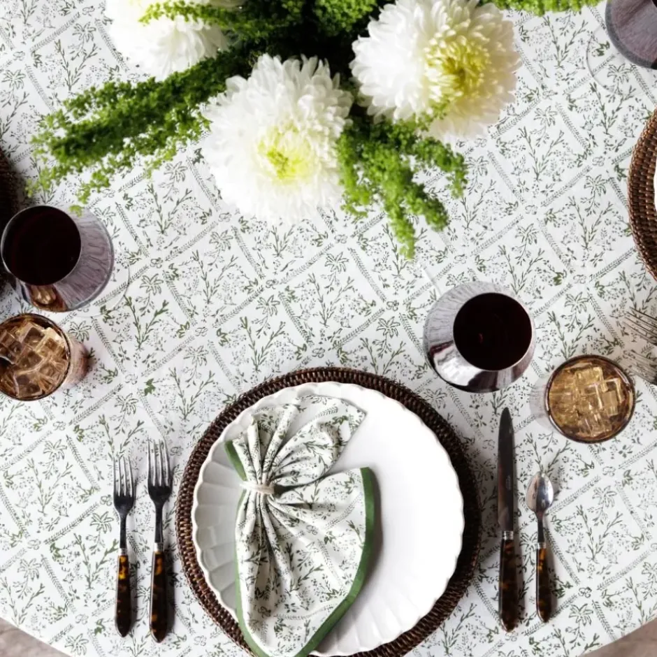 Pomegranate Inc India Hicks Home Sea Ferns & Domino Hunter Green Napkin | Set of 4^ Napkins