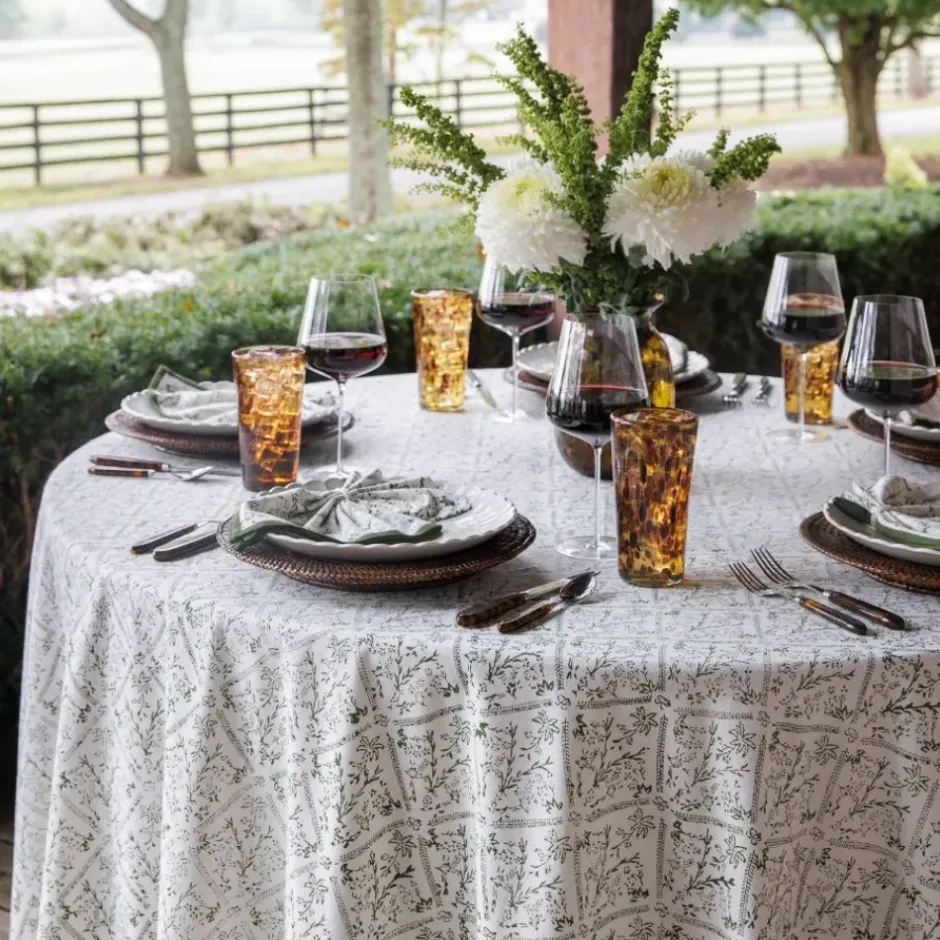 Pomegranate Inc India Hicks Home Sea Ferns & Domino Hunter Green Tablecloth^ Tablecloths