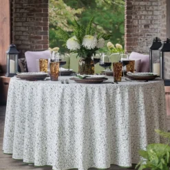 Pomegranate Inc India Hicks Home Sea Ferns & Domino Hunter Green Tablecloth^ Tablecloths