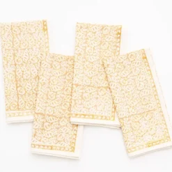 Pomegranate Inc India Hicks Home Seashell Golden Napkin | Set of 4^ Napkins