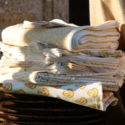 Pomegranate Inc India Hicks Home Seashell Golden Napkin | Set of 4^ Napkins