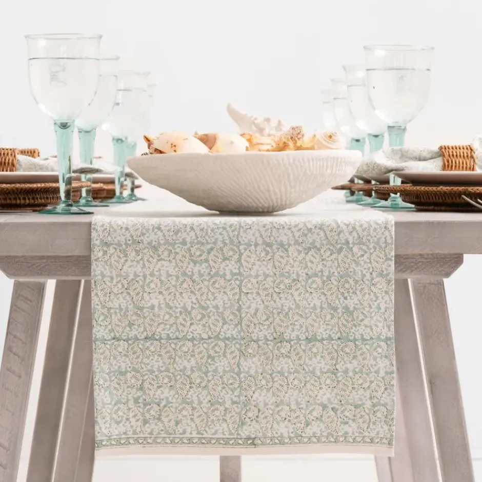 Pomegranate Inc India Hicks Home Seashell Seafoam Table Runner^ Table Runners