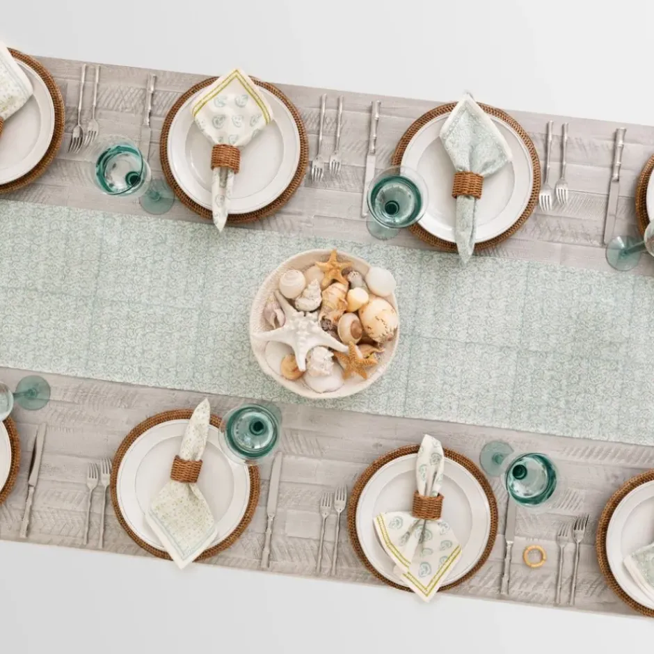 Pomegranate Inc India Hicks Home Seashell Seafoam Table Runner^ Table Runners